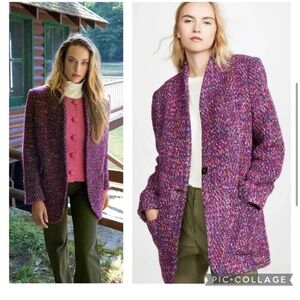 Veronica Beard Crispin Tweed Jacket Coat